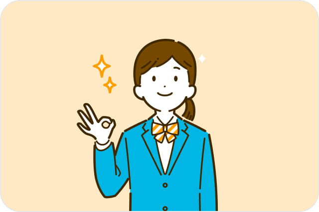 女子学生のイラスト